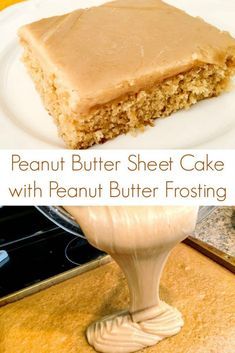 Cooked Peanut Butter Frosting, Easy Peanut Butter Cake 4 Ingredients, Easy Desserts Peanut Butter, Peanut Butter Sheet Cake Recipe, Peanut Butter Texas Sheet Cake, Peanut Butter Cake Recipe, Recipe With Peanut Butter, Dessert Crepes, Peanut Butter Sheet Cake