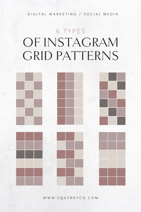 Insta Profile Grid Ideas, Instagram Post Pattern, Instagram Grid Pattern Ideas, Instagram Business Profile Ideas, Business Page Layout Design Instagram, Aesthetically Pleasing Instagram Feed, Ig Business Page Aesthetic, Instagram 9 Grid Design, Insta Business Profile Ideas