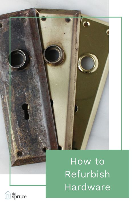 Cleaning Tarnished Brass Hardware, How To Clean Tarnished Metal, How To Clean Tarnished Brass Hardware, Cleaning Brass Hardware, Clean Brass Hardware, Cleaning Brass, Painted Rooms, Vintage Door Hardware, Exterior Door Hardware