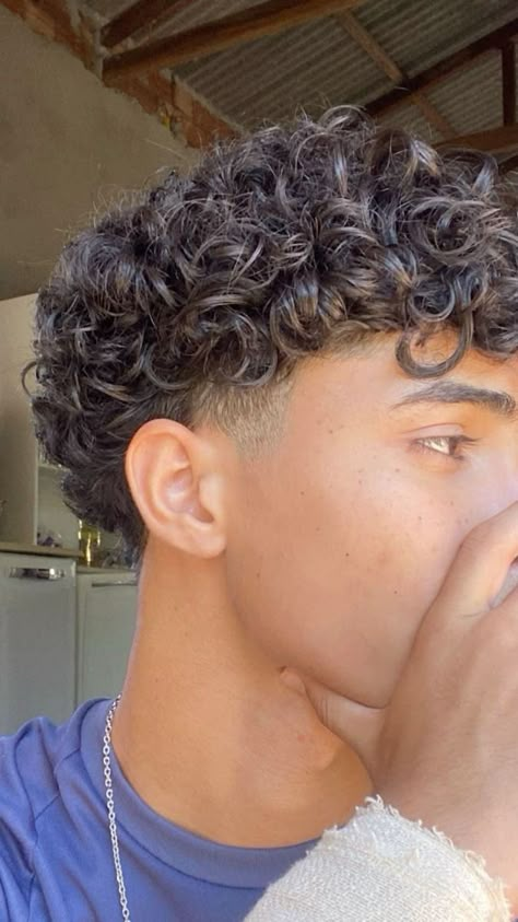 Low Taper For Curly Hair, Low Fade Curly Haircut, Low Taper Fade Curly Hair Men, Really Curly Hair Men, 3a Mens Haircut, Curly Fringe Hairstyles Men, Men’s Curly Hair Low Taper Fade, Curly Teen Boy Hair Styles, Curly Taper Fade Haircut