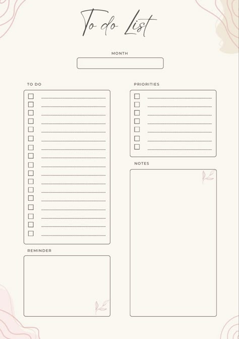 To Do Lists Aesthetic, To Do Listen, Memo Template, To Do List Template, Do List, To Do List Notebook, Planner Writing, List Notebook, Bullet Journal Ideas Templates