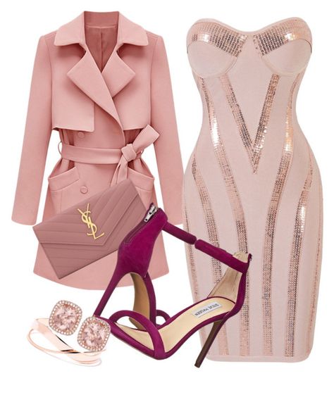 "Untitled #8" by missamy227 on Polyvore featuring Yves Saint Laurent and Steve Madden Outfits Polyvore Classy, Cute Outfits Polyvore, Outfits Polyvore, Looks Chic, 가을 패션, Komplette Outfits, Pink Outfit, Polyvore Outfits, Sale Price