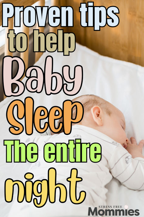 How to get your baby to sleep through the night. New mom tips to help baby sleep more at night and end sleep deprivation. Baby sleeping tips every mom needs to know. Help Baby Sleep Through The Night, How To Get Baby To Sleep All Night, Newborn Sleep Tips, Sleep Schedule For Baby, 6 Month Old Sleep, Infant Sleep Training, Getting Baby To Sleep, Baby Christmas Crafts, Newborn Sleeping