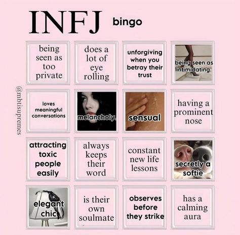 Infj Beauty, Infj 9w1 Aesthetic, Infj Collage, Infj-t Core, Infj Teacher, Infj Routine, Infj Bingo, Infj Makeup, Infj Aesthetic Style