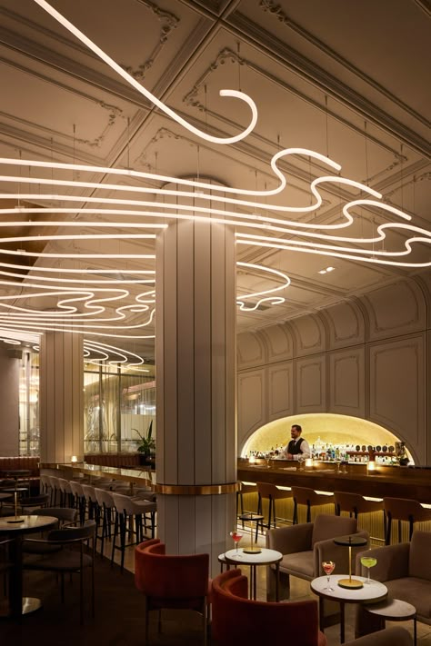 Best New Bars in Adelaide for a Drink or Two French Lighting, Themed Restaurant, Cafe Interiors, Bar Design Awards, Bar Ceilings, Interior Ceiling, Drinks Design, Design 2023, Bar Design Restaurant