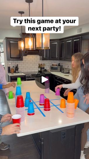 Cup Flip Tac Toe Party Game! | Cup Flip Tac Toe Party Game! | By Evan EraFacebook Flip Tac Toe, Cup Flip Tic Tac Toe, Cup Flip Game, Plastic Cup Games Party Ideas, Head Shoulders Knees Cup Game, Cup Party Games, Cup Games For Adults, Flip Cup Tic Tac Toe, Solo Cup Games