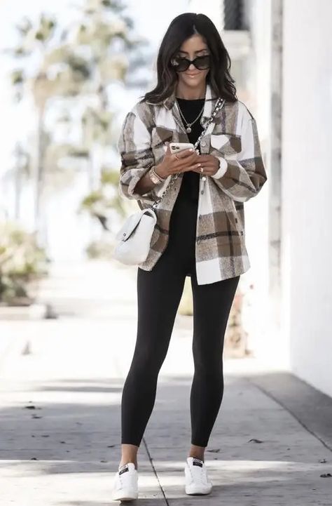 25+ Super Stylish Fall Outfits for Women 2023 - HubPages Shacket Outfit, Look Legging, Stylish Fall Outfits, Cute Fall Outfits, Casual Winter Outfits, Plaid Jacket, Fall Fashion Outfits, Casual Fall Outfits, Business Casual Outfits