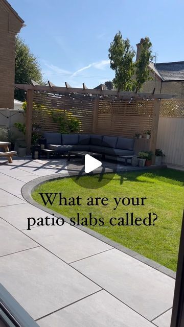 Emily | Project Ivel 🏡 on Instagram: "One of the most asked questions we get is about our patio slabs. 

It took us a little while to choose these but I’m so glad we did. They are so easy to clean (once a year) and look gorgeous in the winter or summer! 🤩

We went for the Norgestone 600x900 in 20mm Grey. We got these from a local tile shop but I’m sure if you google them, you’ll find them 🙌🏻

We used a kerb as we lifted our patio by a large amount so it was flush with the bifolds. We hid our old toilets, tiles and ceramics under the patio to save on a skip too 🙌🏻 

If you have any questions, pop them in the comments 🤗 

#porcelain #porcelainpaving #porcelainpatio #gardeninspo #garden2024project #gardendesign" Patio Slabs Ideas, Large Patio Ideas Layout, Slabs Garden Patio, Patio Designs And Ideas Layout, Deck Renovation, Patio Slabs, London Road, Most Asked Questions, Design Outdoor