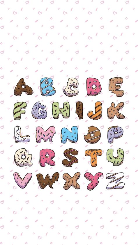 Download free cute fonts for commercial and personal use. Browse a unique collection of the best cute fonts and thousands of free typefaces for design. Candy Fonts Alphabet, Alphabet Wallpaper Letters For Kids, Alfabet Wallpaper, Free Cute Fonts, Abc Wallpaper, Bullet Journal Frames, Abc Lettering, Cute Fonts Alphabet, Lettering Fonts Design