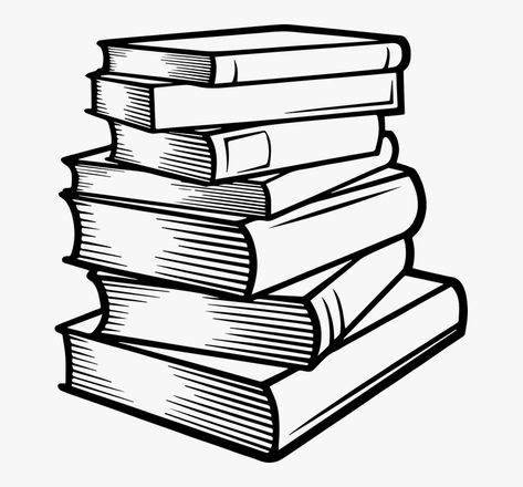 Library Icon, Black And White Png, Books Clipart, Line Png, Legion Of Boom, Becoming A Tattoo Artist, Book Clip Art, Book Outline, Black And White Photo Wall