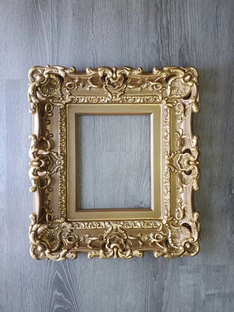 8x10 Brown Frame Baroque Style Picture Frame Art Frames | Etsy Royal Picture Frame, Frame Art Wall, Frames For Pictures, Frame Cottage, Ornate Picture Frame, Wall Picture Frame, Victorian Picture Frames, Fancy Frame, Wedding Frame Gift