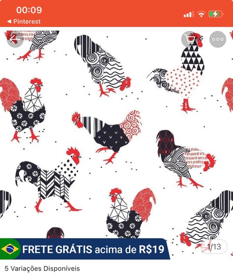 Diy Phone Case Design, Chicken Painting, Chicken Art, Seamless Textures, 자수 디자인, Red Walls, A Symbol, Print Wallpaper, Pattern Drawing