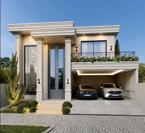 Pagar Modern, Luxury Villa Design, Luxury Mansions, Houses Luxury, House Outer Design, Modern Small House Design, Classic House Exterior, Classic House Design, Architectural Design House Plans