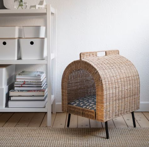 This Just In: Ikea for the Pet Set - Remodelista Cozy Cute Living Room, Cute Cat Condo, Repurposed Furniture Cat House, Cat Proof Bedroom, Mid Century Modern Cat Furniture, Cat Areas In House, Home Decor For Cats, Pretty Cat Tree, Cat House Decor