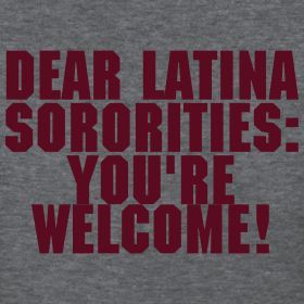 Lambda Theta Alpha Latin Sorority, University Ideas, Lambda Theta Alpha, Youre Welcome, Edgy Tops, College Stuff, Sorority Gifts, Sorority And Fraternity, T Shirt Printing