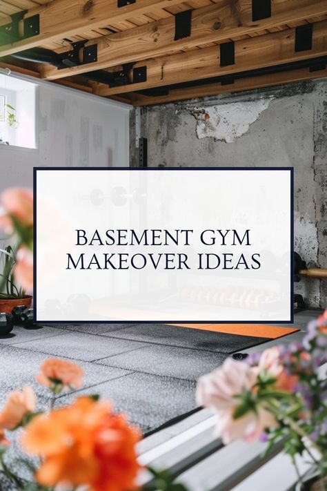 Explore smart designs and tips to create a stylish workout area in your unfinished basement with one inspiring image. Gym Makeover Ideas, Basement Home Gym On A Budget, Basement Gym Diy, Basement Wellness Room, Spa Like Home Gym, Home Gym Makeover, Home Gym Basement Ideas, Basement Gym Design Ideas, Unfinished Basement Gym Ideas