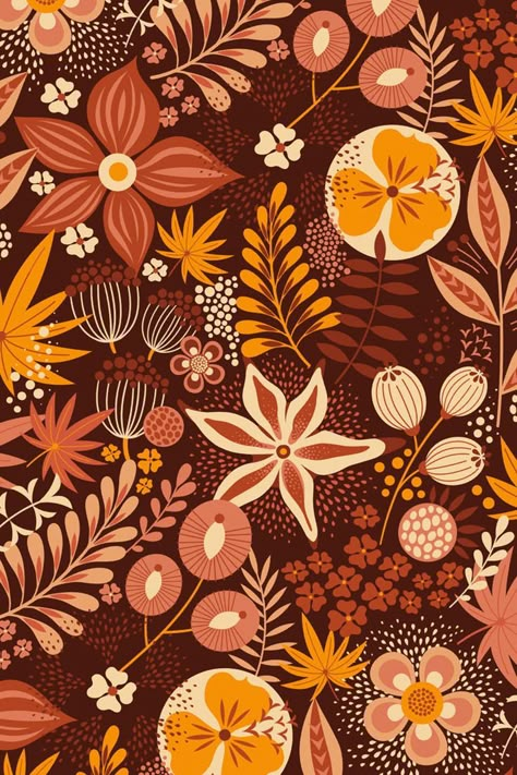 Blooming Illustration, Ikat Art, Autumn Patterns, Decor Packaging, Missing Mom, Halloween Wallpaper Cute, Floral Textile, Flowery Wallpaper, Textile Prints Design