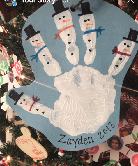 Snowman Handprint Ornament, Snowman Crafts Preschool, Walking Support, Winter Crafts Preschool, Handprint Ornaments, December Crafts, Christmas Crafts For Toddlers, Preschool Christmas Crafts, Toddler Arts And Crafts