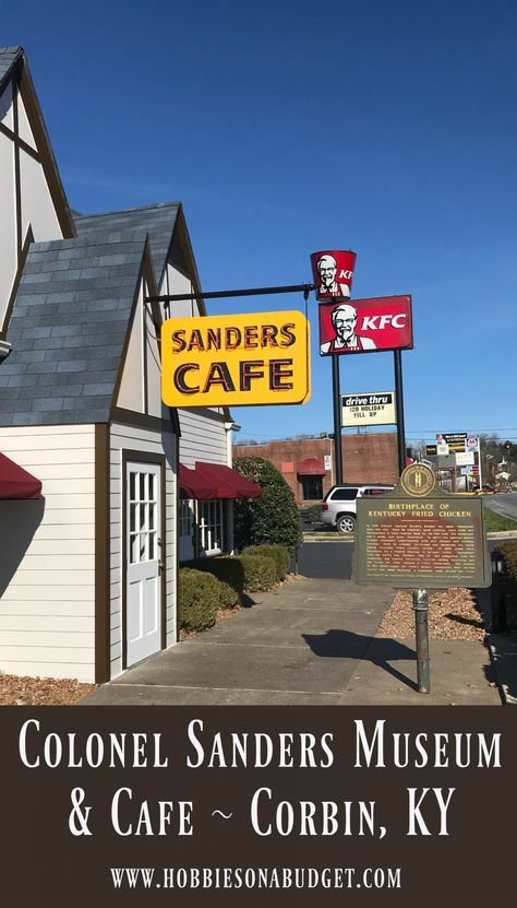 If you love Kentucky Fried Chicken, then you need to stop at the Harlan Sanders Cafe & Museum - the birthplace of KFC in Corbin, Kentucky on I-75! How many places can you eat your food in a modern restaurant while enjoying the feel of a legend like Colonel Sanders?  #kentucky #kentuckyfriedchicken #KfC #colonelSanders #museum Interior Design Coffee Shop, Corbin Ky, Corbin Kentucky, Interior Design Coffee, Midwest Travel Destinations, Design Coffee Shop, Kentucky Vacation, Interior Design Cafe, Interior Design Hospitality