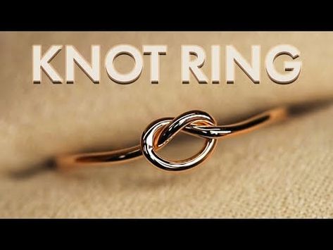 Wire Knot Ring, Diy Copper Wire Ring, Ring From Wire, Homemade Ring Ideas, Ring Tutorial Wire, How To Make A Wire Ring, Homemade Wire Rings, How To Make Rings Out Of Wire, Knot Ring Diy