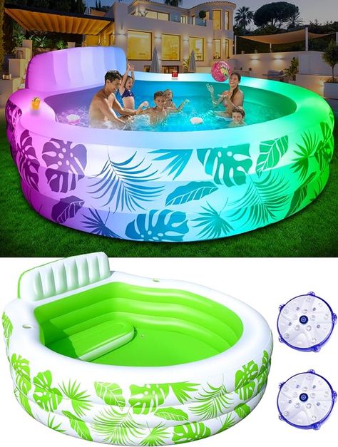 Family Inflatable Pool, Kids Toys For Christmas, Lounge Pool, Floating Pool Lights, Blow Up Pool, Family Lounge, Summer Moments, Pool Lights, Play Pool