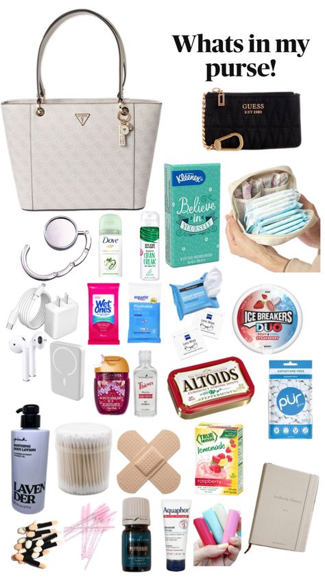 This is what’s actually in my purse. What’s Inside My Purse Aesthetic, What Should You Have In Your Purse, Purse Kit Ideas, What To Keep In Purse, What To Put In My Purse, Mom Friend Bag Essentials, Things To Keep In Purse, Work Esthetics, What To Have In Your Purse