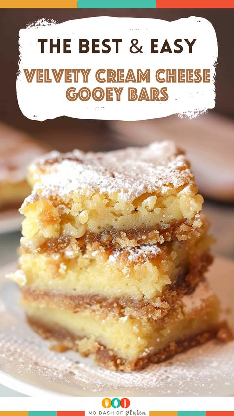 Velvety Cream Cheese Gooey Bars Velvety Cream Cheese Gooey Bars, Cream Cheese Dessert Recipes Easy, Cream Cheese Chipits Recipes, Simple Cream Cheese Desserts, Award Winning Dessert Recipes, Desserts Using Cream Cheese, Baking With Cream Cheese, Easy Desserts With Cream Cheese, Dessert Recipes Cream Cheese