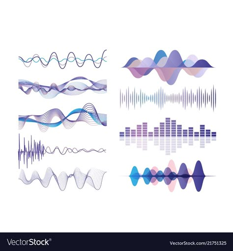 Sound Waves Illustration, Sound Wave Graphic Design, Sound Wave Illustration, Pulse Illustration, Sound Illustration, Music Sound Waves, Sound Pattern, Sound Wave Tattoo, Sound On