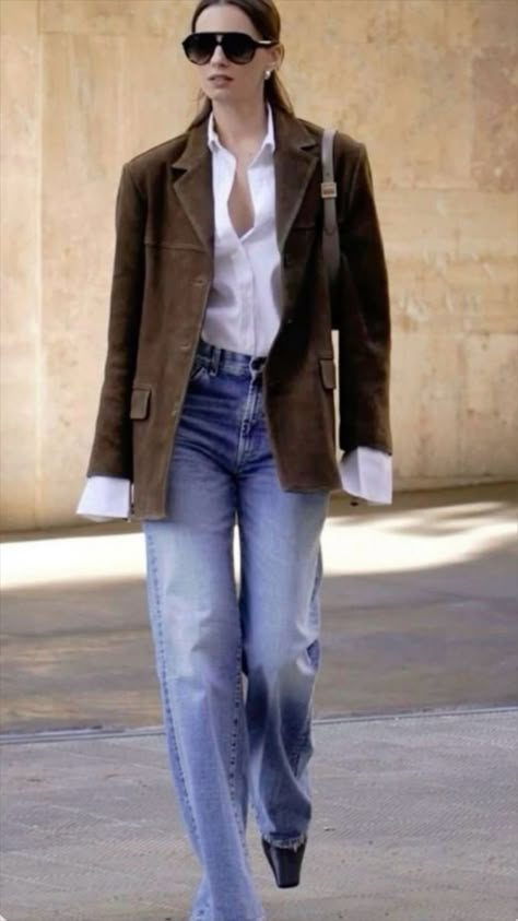 High-neck textured pointelle … curated on LTK Looks Country, Capsule Closet, Fall 24, Mode Inspo, 가을 패션, Blazer Outfits, Look Vintage, Outfit Inspo Fall, Party Looks