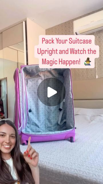 Top Tips By Carol 💕 on Instagram: "🧳 Seriously, why didn’t I think of this before?  Packing your suitcase upright is the trick everyone should know. Not only do you get more space, but everything is way easier to find. Bye-bye, messy suitcase!  Trying this on your next trip? Let me know if it works! 😂  👉 Love tips that actually make life easier? Then go ahead and follow the page and turn on notifications. Don’t miss a thing! 🚀  #TravelHacks #PackingTips #LuggageHack #TravelSmart #PackingHacks #TravelEssentials #OrganisedTravel #SuitcaseTips #TravelInspiration #PackingLikeAPro #TravelGoals #TravelLife #PackingMadeEasy #TripTips #travelefficiency" Packing Hacks Suitcase, Folding Travel Hacks, How To Pack Bras In A Suitcase, Folding For Packing Suitcases, How To Pack Your Suitcase, Traveling Tips Packing, Travel Packing Hacks Videos, How To Pack A Suitcase For A Week, Packing Suitcase Hacks Space Saving