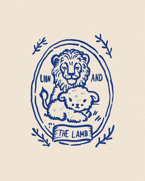 Noah Ramundal | Lion and The Lamb🦁🐑 (SOLD🔥) Download my mockups from my mockup pack. Easily drag and drop your designs to make them look like realistic… | Instagram Christian Iconography Art, Lion And Lamb Drawing Simple, Christian Logos Design, Biblical Line Art, Made In The Image Of God, God Design Art, Bible Sketches Art, Bible Graphic Design, Christian Poster Design