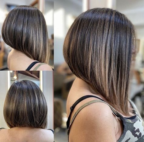 Woman’s Medium Haircut, Shoulder Length Aline Bob, A Line Bob Medium, Very Long Bob, Inverted Bob Haircuts, Angled Bob Haircuts, Tan Skin Blonde Hair, Angled Bob Hairstyles, Trendy Bob Hairstyles