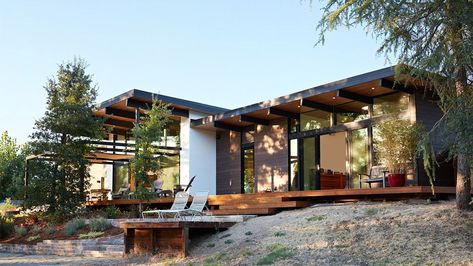 Modern Home Style, Mid Century Modern Exterior, Modern Remodel, Eichler Homes, California Ranch, Contemporary Houses, Open Concept Home, Modern Ranch, Modern Ideas