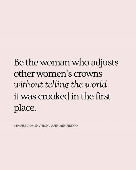 Be the woman who lifts other women up, knowing that there’s enough room for each and every one of us to shine. Quote by @empirewomenvision 💖 Follow @empirewomenvision and @femmempire.co for inspiration to embody your best version. #positivevibes #bosslady #womenempowerment #whatreallymatters #womensupportingwomen Woman Uplifting Other Woman, Entertaining Other Women Quotes, Women Helping Other Women Quotes, Women Lifting Each Other Up Quotes, Uplift Other Women Quotes, Women’s Empowerment Quotes, Powerful Quotes For Women, Strong Women Empower Other Women, Other Woman Quotes