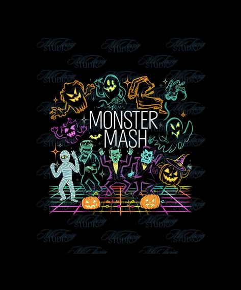 Scary Clipart, Retro Monsters, Halloween Monsters, Retro Sublimation, Png Vintage, Monster Mash, Halloween Monster, Sublimation Prints, Halloween Fun