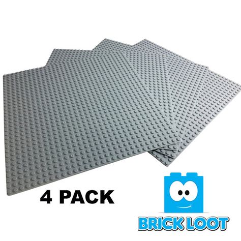 Baseplate Bundle  4 pack of 32x32  LEGO Compatible Lego Organization, Mega Blocks, Homeschool Projects, Lego Table, Lego Diy, Lego Storage, Lego Worlds, Lego Parts, Brick Building