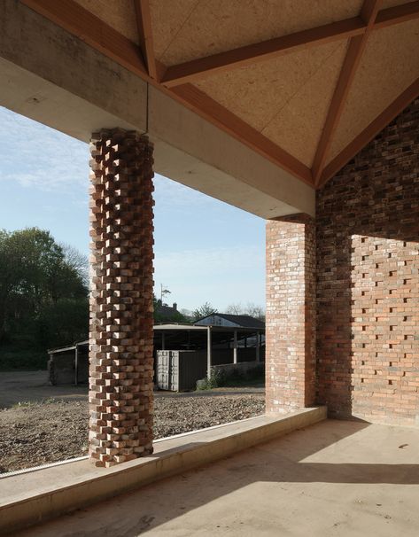 Barn Raising | Architecture Today Layout House, Utility Shed, Utility Sheds, Bartlett School Of Architecture, Brick Columns, Architecture Today, Hay Barn, Simple Building, Gate Locks