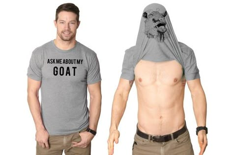 Goat Shirt Men Goat Flip Shirt Goat Gifts Goat Owner Present Flip Up Shirt Goat Stag Do Shirts Bachelor Party Shirts by CrazyDogTshirts Bachelor Party Shirts, Penguins Funny, Goats Funny, Goat Shirts, Cat Jokes, Sarcastic Shirts Funny, Funny Dad Shirts, Funny Shirts For Men, Puppy Lover