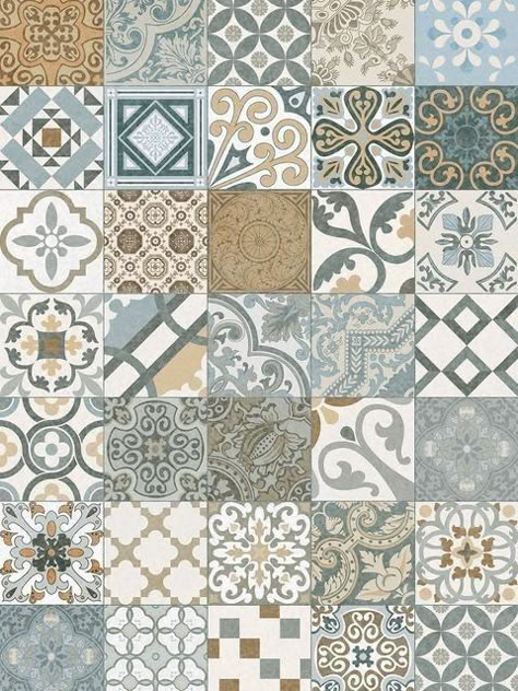 Wall Tile Texture, Floor Pattern Design, Printed Tiles, Wall Partition Design, Tile Artwork, Moroccan Tiles Pattern, Patchwork Tiles, Retail Store Interior Design, Tile Design Pattern