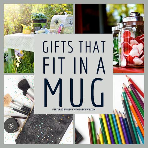 Gifts that Fit in a Mug Mug Fillers Gift Ideas, Coffee Mug Gifts Ideas Filled, Mugs Christmas Gifts Ideas, Spa Gift Card, Diy Mugs, In A Mug, Christmas Cup, Coffee Cup Gifts, Craft Art