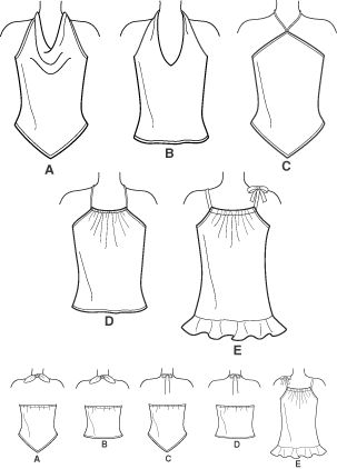 Click to magnify/shrink Halter Top Sewing Pattern Free, Sew A Top, Halter Top Sewing Pattern, Easy Sew Dress, Diy Halter Top, Top Pattern Sewing, Pattern Corset, Halter Top Pattern, Diy Sy