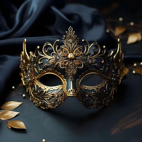 Beautiful Masquerade Masks, Black And Gold Masquerade Mask For Men, Fairytale Masquerade Ball, Celestial Masquerade Mask, Venetian Mask Aesthetic, Gold Masquerade Dress, Masquerade Black And Gold, Masquerade Ball Outfit Ideas, Fantasy Masquerade Ball