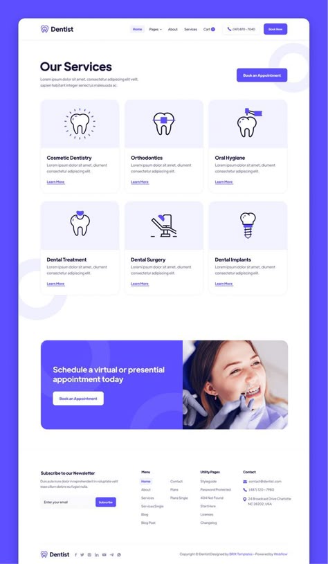 Dental Clinic HTML CSS Website Theme Medical Websites, Website Landing Page Design, Page Design Ideas, Medical Website, Dental Website, Landing Page Design Inspiration, Website Landing Page, Modern Website Design, Ui Design Website