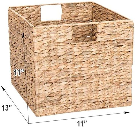 Amazon.com: Westerly 4 Decorative Hand-Woven Small Water Hyacinth Wicker Storage Basket, 16x11x11 Perfect for Shelving Units : Home & Kitchen Hallway Closets, Dress Storage, Cube Furniture, Iron Basket, Closet Storage Bins, Frame Storage, Sock Organization, Bathroom Basket Storage, Storing Blankets