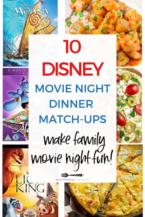 Disney Dinner And Movie Night Peter Pan, Ratatouille Disney Dinner Ideas, Disney Movie Theme Meals, Frozen Themed Dinner Ideas, A Goofy Movie Themed Dinner, Disney Movie Meal Ideas, Movie Night Supper Ideas, Fun Family Themed Dinner Ideas, Frozen Movie Dinner Ideas