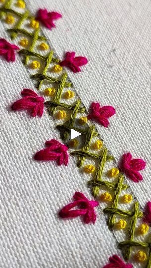 Handwork Border Designs, Embroidery Borders, Basic Hand Embroidery Stitches, Embroidery Border, Simple Hand Embroidery Patterns, Ribbon Embroidery Tutorial, Textile Art Embroidery, Blackwork Embroidery, Diy Embroidery Designs