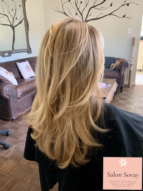 Stringy Blonde Highlights, Bleach Blonde Hair With Dimension, Long Layered Hair With No Bangs, 90 Style Layers, Long Blonde Hair With Layers 2023, Medium Length Light Layers, Mid Length Hair Shaggy Layers, Blonde Layers Medium Shoulder Length, 90s Blonde Balayage