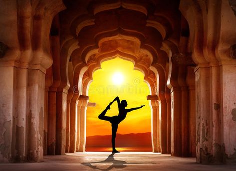 Yoga silhouette in temple. Man silhouette doing yoga in old temple at orange sun , #SPONSORED, #temple, #Man, #Yoga, #silhouette, #yoga #ad Yoga History, Yoga India, Yoga Pictures, Yoga Retreat, Incredible India, India Travel, Yoga Inspiration, Yoga Meditation, Travel Bucket List