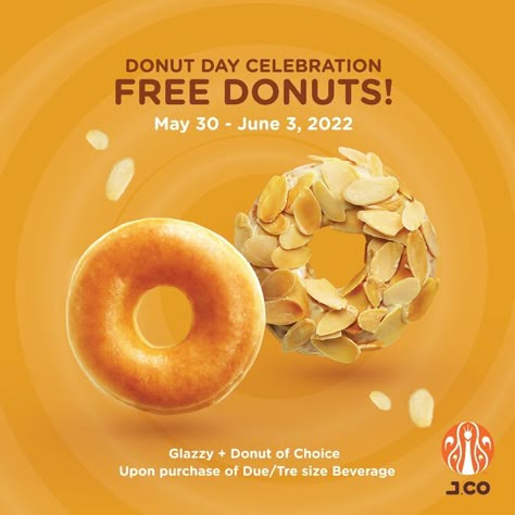 Tickle your sweet palate with FREE J.CO Donuts for International Donuts Day! Donuts Advertising, Lucky Draw Poster, Bg Template, Jco Donuts, Draw Poster, Donut Day, Sugar Donut, National Donut Day, Promotion Design