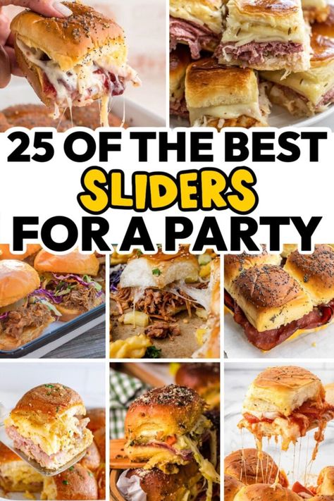 25 Easy Slider Recipes To Fuel Your Football Party - ZEN AND HONEY Slider Sandwiches For Party, Sliders Recipes Hamburger, Homemade Sliders, Football Party Recipes, Easy Sliders, Party Sliders, Sliders Recipes Hawaiian Rolls, Bbq Sliders, Easy Slider Recipes